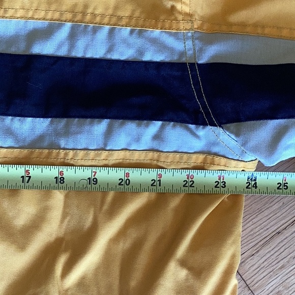 Abercrombie Fitch Performance sz small Yellow with navy/light blu… - Picture 6 of 13